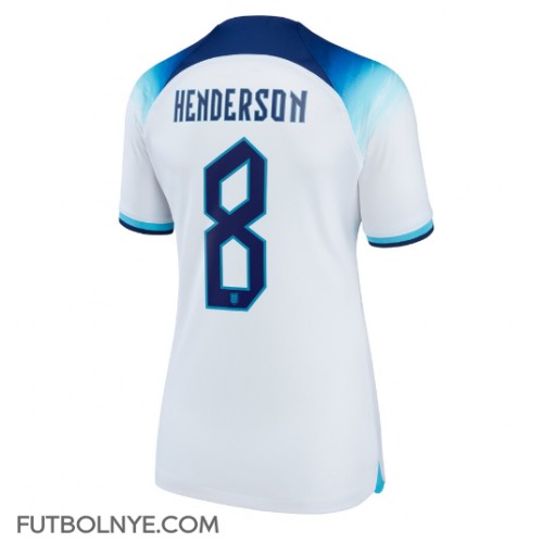 Camiseta Inglaterra Jordan Henderson #8 Primera Equipación para mujer Mundial 2022 manga corta